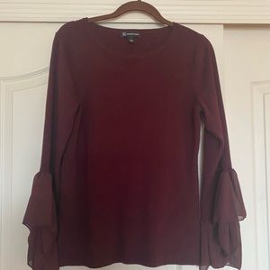 Inc womens sweater burgundy size large